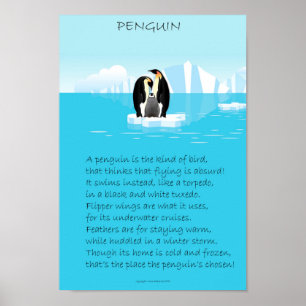 Poster Pinguim - Poema Original