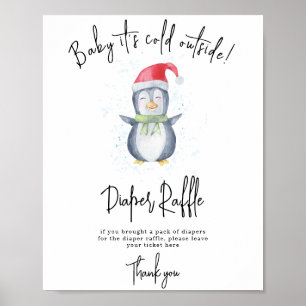 Poster Pinguim - Sorteio de Fraldas
