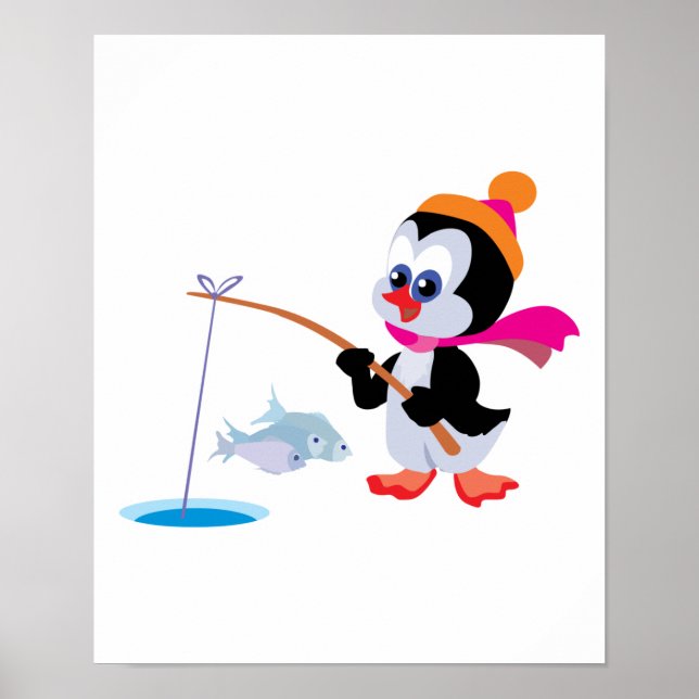 Pôster pinguinho de gelo fofo (Frente)