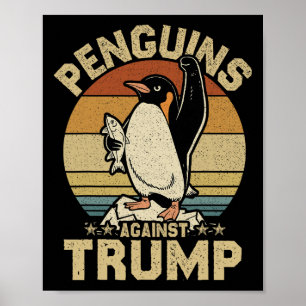 Poster Pinguins Barbatanas Resistindo Pinguins Engraçados