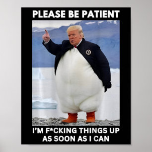 Poster Pinguins contra Tarifas Anti-Trump
