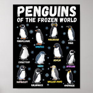 Poster Pinguins Do Pinguim Congelado Oferecem Homens A Qu