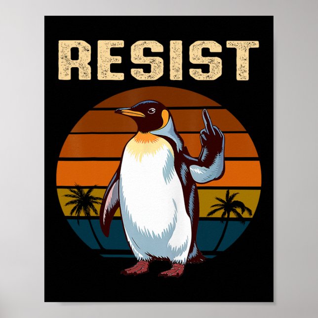 Poster Pinguins Pinguins Contra Pinguins Engraçados (Frente)