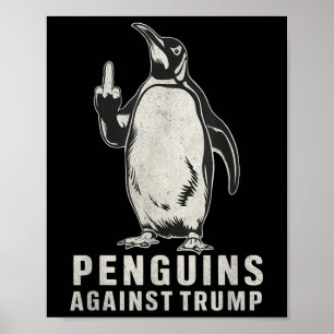 Poster Pinguins Pinguppers Para Cima Pinguins De Dedo Méd