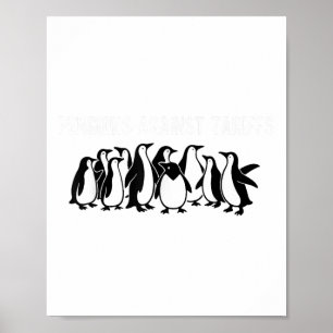 Poster Pinguins protestam contra Tarifas Engraçado Tar Pi