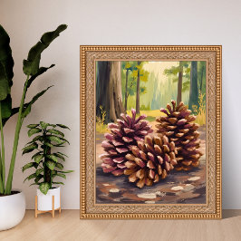 Poster Pinhas | Floresta de Outono em Aquarela