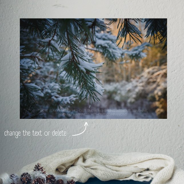 Poster Pinheiro coberto de neve na floresta de inverno (Criador carregado)