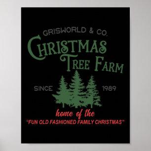Poster Pinheiro de Árvore de Natal Fresco Vintage Retro X