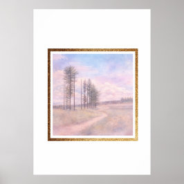 Poster Pinheiros Sussurrantes – Paisagem Pastel