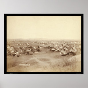 Poster Pinho indiano Ridge SD 1891 do acampamento de