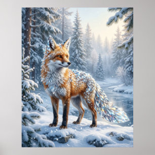 Poster Pinhos de Inverno de Crystal Fox