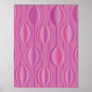 Poster Pink Art Deco Geometric Pattern Modern Decorative