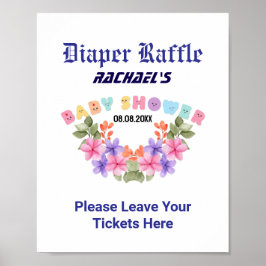 Poster Pink Baby Shower, Baby Girl Shower Party Game