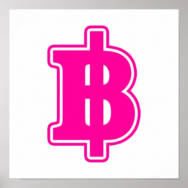 Pôster PINK BAHT SGN ฿ Moeda Moeda Tailandesa ฿ (Frente)