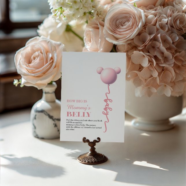 Poster Pink Bear Balloon How Big Is Mommy’s Belly Game (Criador carregado)