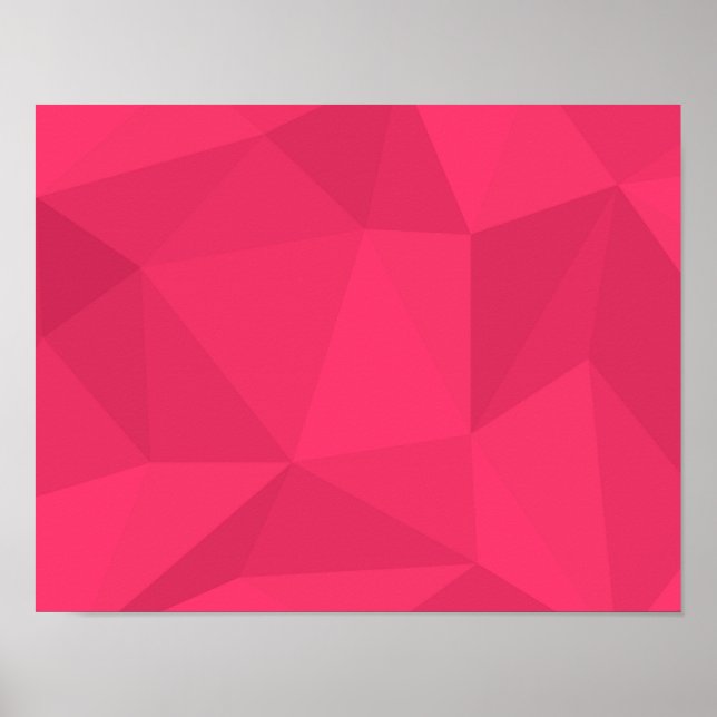 Poster Pink, cool, unique, trendy triangle illustration (Frente)