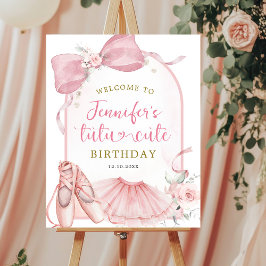 Poster Pink Coquette Tutu Cute Ballerina Birthday