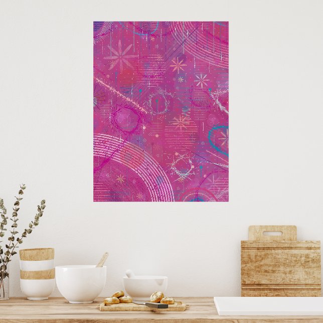 Poster Pink Dreams Abstract  (Cozinha)