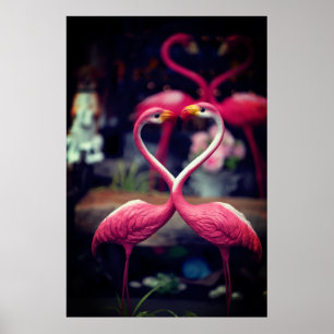 POSTER PINK FLAMINGOS