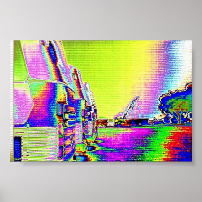 Poster Pink Floyd Bus by Rock Hall (Frente)