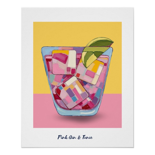 PÔSTER PINK GIN & TONIC 1 POSTER (Frente)