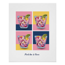PÔSTER PINK GIN & TONIC 5 POSTER