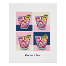PÔSTER PINK GIN & TONIC 6 POSTER