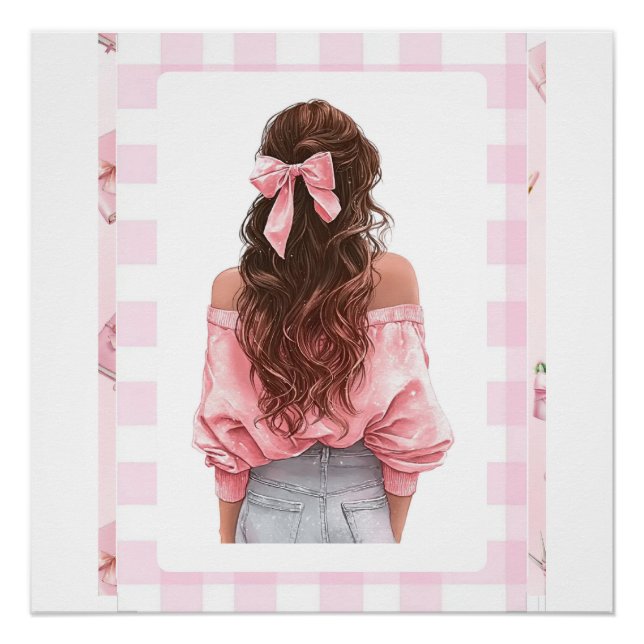 Pôster Pink Girl 2026 small Calendar (Frente)