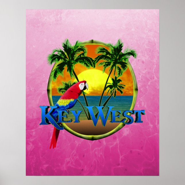 Poster Pink Key West Sunset (Frente)