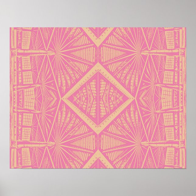 Poster PINK LACE - Digital - Arte Fractal - (Frente)