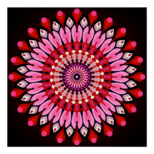 Pôster Pink Mandala