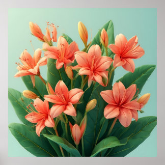 Poster Pink Orchid Flower Arrangement