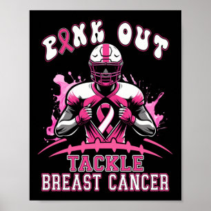 Poster Pink Out Tackear a Consciência do Cancer da Mama A