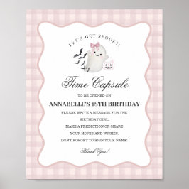 Poster Pink Pastel Little Boo Ghost Time Capsule Game