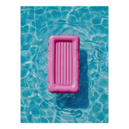 Pôster Pink Pool Float - Summer Relaxation Scene