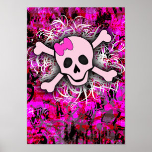 Poster Pink Skull