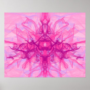 Poster PINK SMOKE - Arte Fractal Moderna e abstrato -