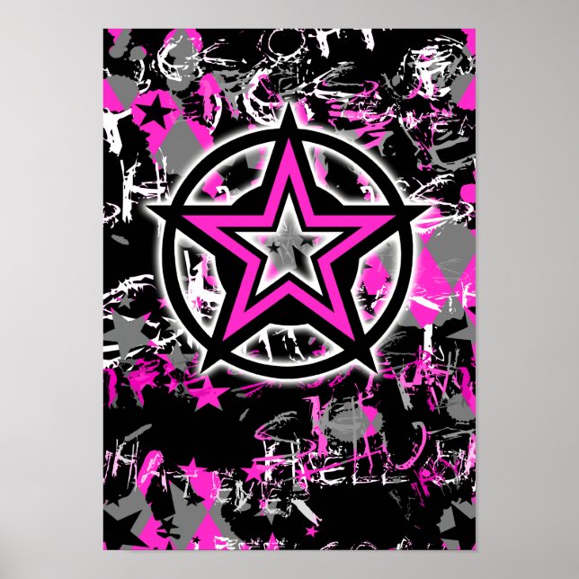 Pôster Pink Star Graphic (Frente)