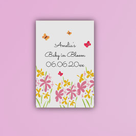 Poster Pink Wildflower Baby Shower Welcome