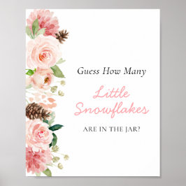 Poster Pink Winter Imagina Quantos Pequenos Flocos De Nev