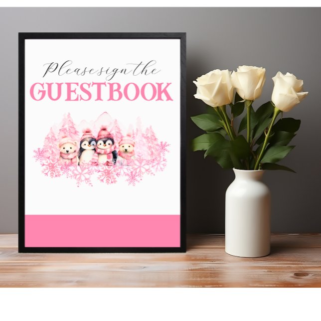 Poster Pink Winter ONEderland - Sinal de Guestbook (Criador carregado)