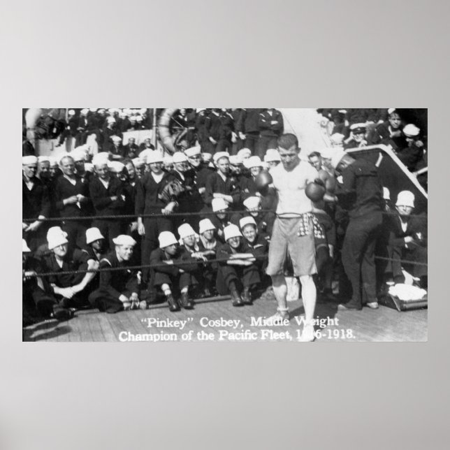 Poster Pinkey Cosbey Getting Ready for a Boxing Match (Frente)