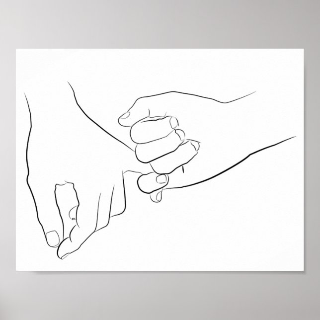 Poster Pinky Promete Mínima Trendência Simples de Arte em (Frente)