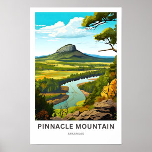 Poster Pinnacle Mountain Viagem do Arkansas