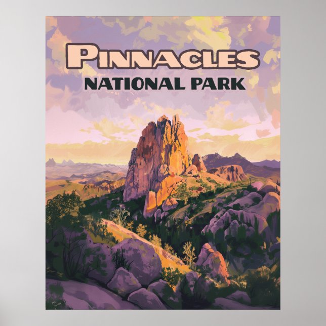 Poster Pinnacle National Park Butts California (Frente)