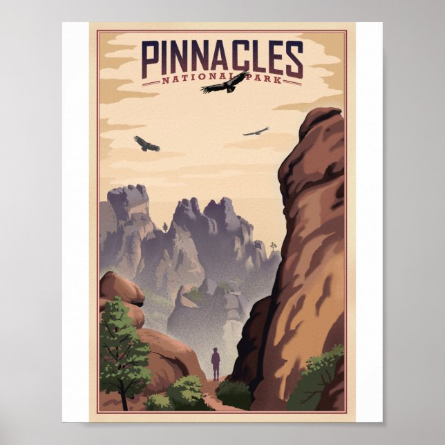 Poster Pinnacle National Park Litho Trabalho de arte Post (Frente)
