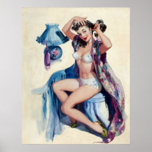 Poster Pino de Estilhamento do Cabelo para Cima