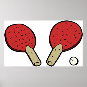 Poster Pino de ping da Tênis da Mesa