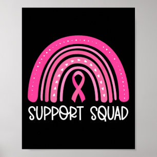 Poster Pino de Sobrevivência do Cancer de Mama em Esquadr