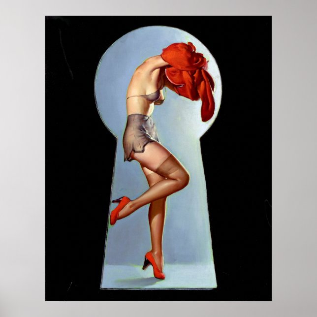 Pôster Pino do buraco de chave para cima (Frente)